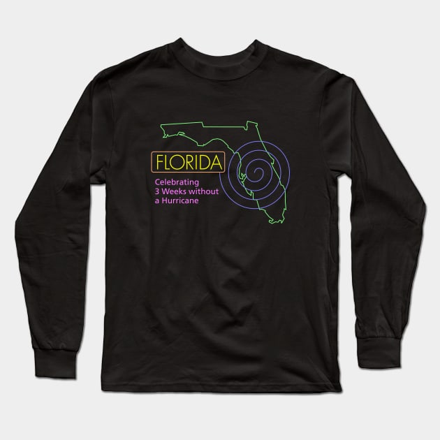 Florida Hurricane Ian Long Sleeve T-Shirt by Dale Preston Design